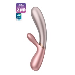 Hot Lover Rose Chauffant Rabbit Rechargeable Usb/Connect Satisfyer ...