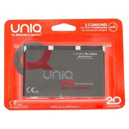 Uniq Préservatifs Sans Latex Avec Anneau De Protection 3 Unités UNI...