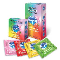 Préservatif Skins Condom Saveurs Paquet De 12 Unités SKINS Loveshop...